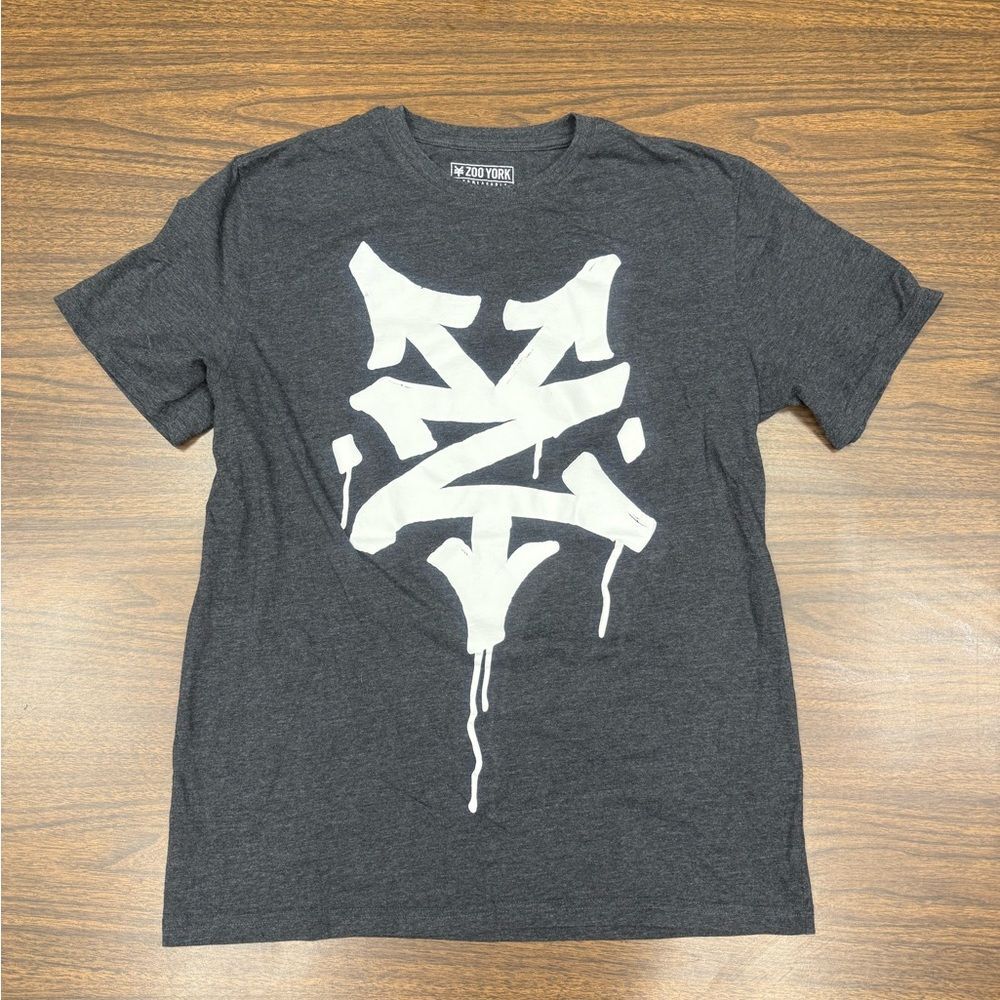 Zoo York Charcoal Graphic Tee Men’s Size Large Y2K